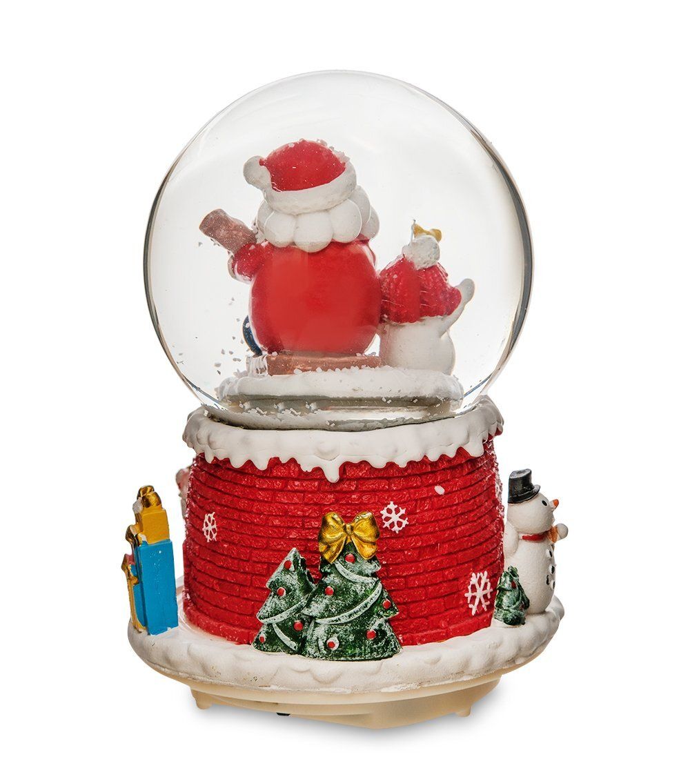 PM-55 Шар со снегом муз. с подсветкой «Привет от Санты»