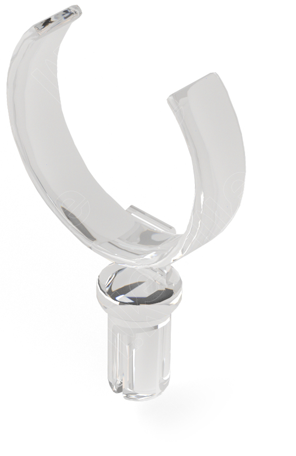 Скоба для кольца/объемная матовая/вертикальная/D-21 мм.