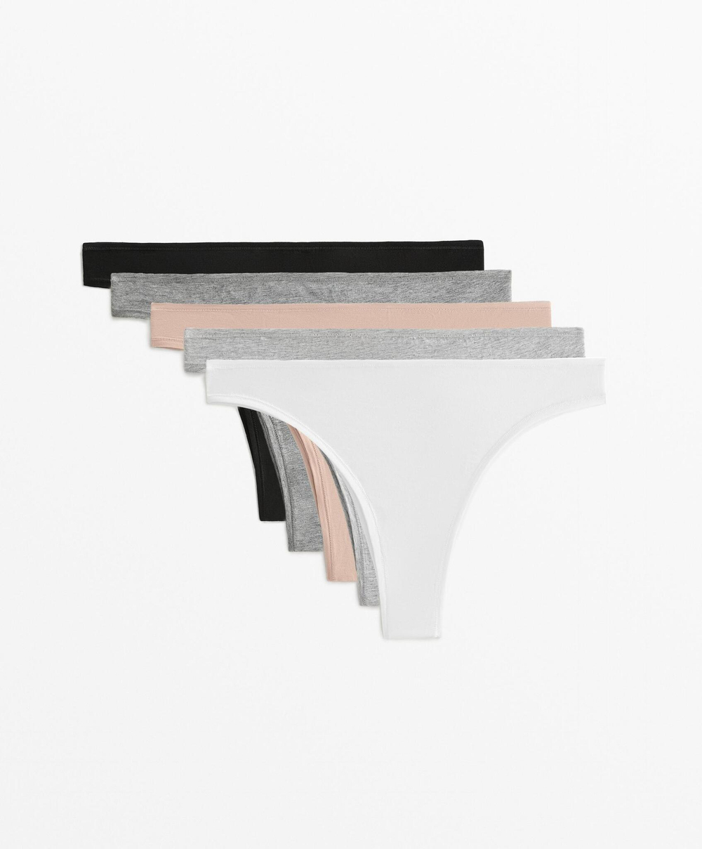 OYSHO Набор из 5 пар трусов, черный