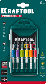 KRAFTOOL Precision-6 6 предм., Отвертка для точных работ (25679)