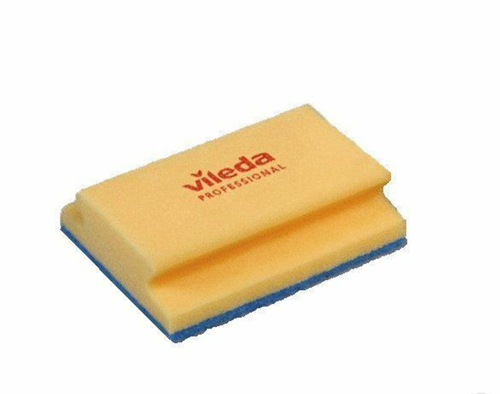 Губка профильная с синим абразивом для ванной VILEDA