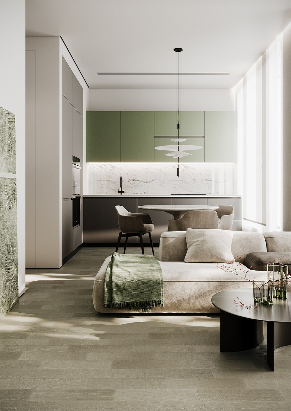 Кварцевый паркет Quartz Parquet Штучный паркет Дуб Лунный 44-1258-08 5/0,6 мм