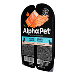 Пауч Альфа Пет Лосось паштет 80г для взр. кошек AlphaPet