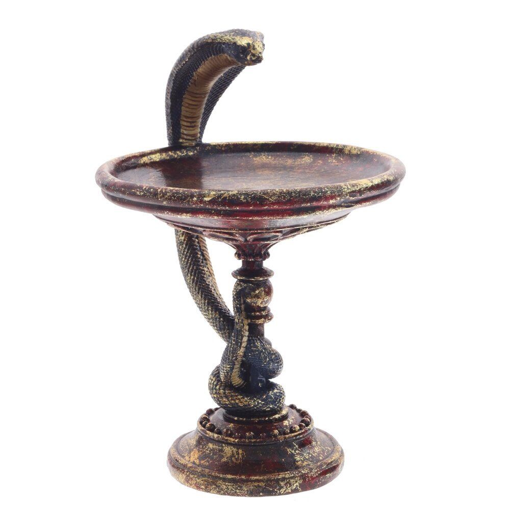 GAEM Фигурка декоративная "Змея с блюдом", L20 W21 H31 см