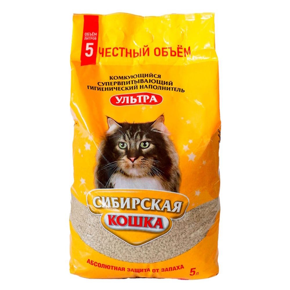 Наполнитель для кошачьего туалета, Сибирская Кошка "Ультра" Наполнитель для кошачьего туалета, Сибирская Кошка "Ультра"