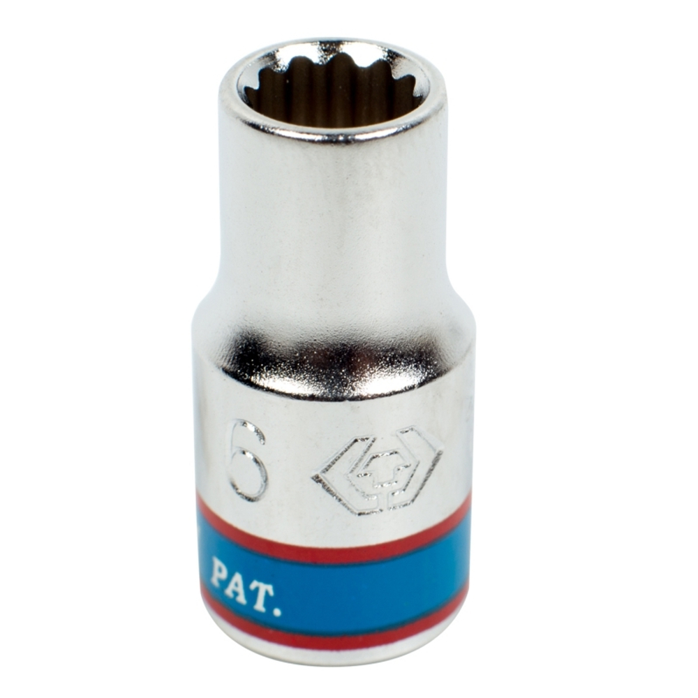 KING TONY (233006M) Головка торцевая стандартная двенадцатигранная 1/4", 6 мм