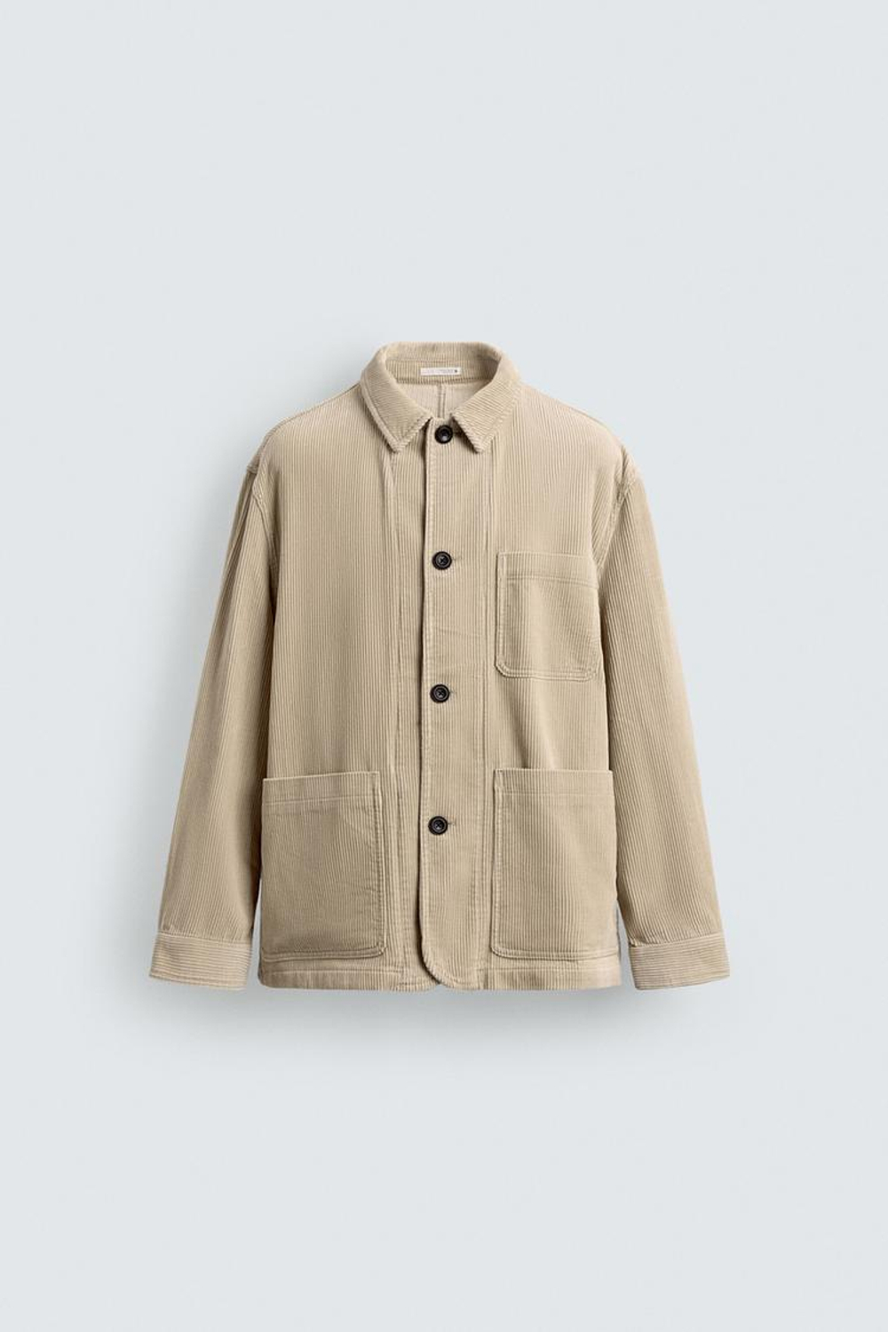 ZARA ВЕЛЬВЕТОВАЯ КУРТКА С КАРМАНАМИ, ЭКРЮ