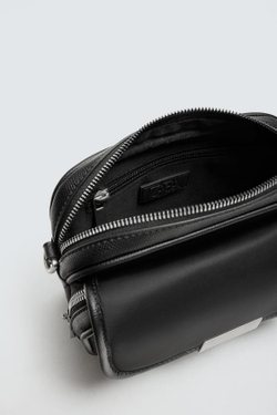 ZARA НЕЙЛОНОВАЯ СУМКА ЧЕРЕЗ ПЛЕЧО, ЧЕРНЫЙ
