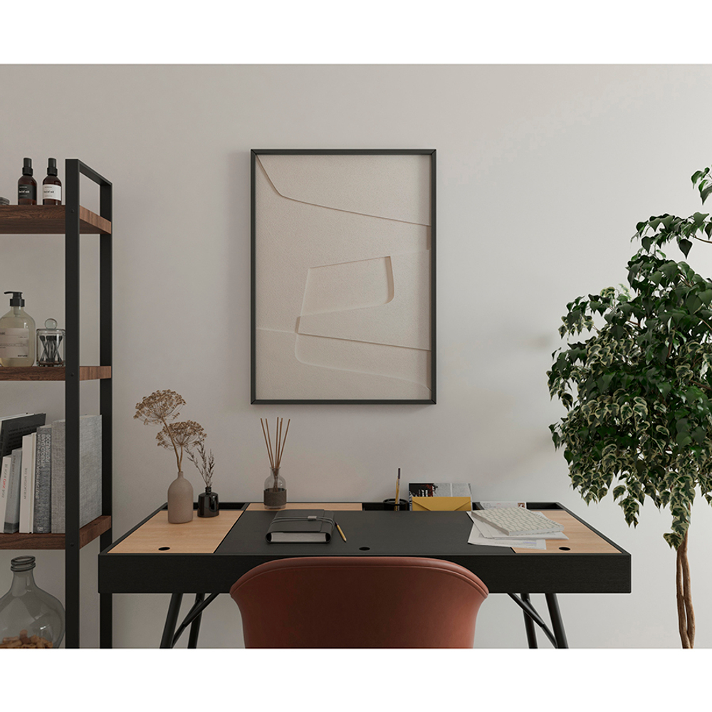 Панно декоративное с эффектом 3d minimalism, с черной рамой, 50х70 см