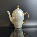 Чайник - кофейник заварочный фарфоровый, люстр, золочение, Wloclawek porcelana, золочение, винтаж Польша, времён СССР 1967-1973 гг