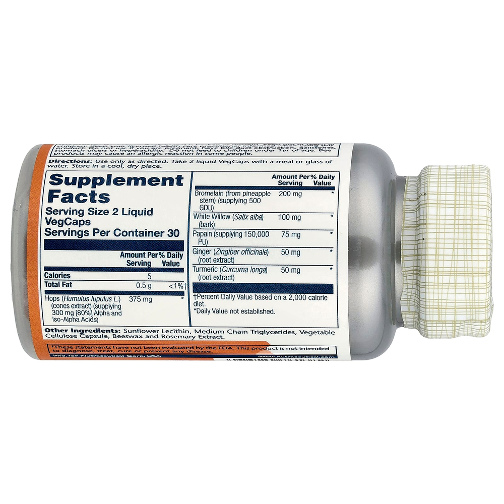 Solaray, Super IbuActin, максимальная эффективность, 60 растительных капсул