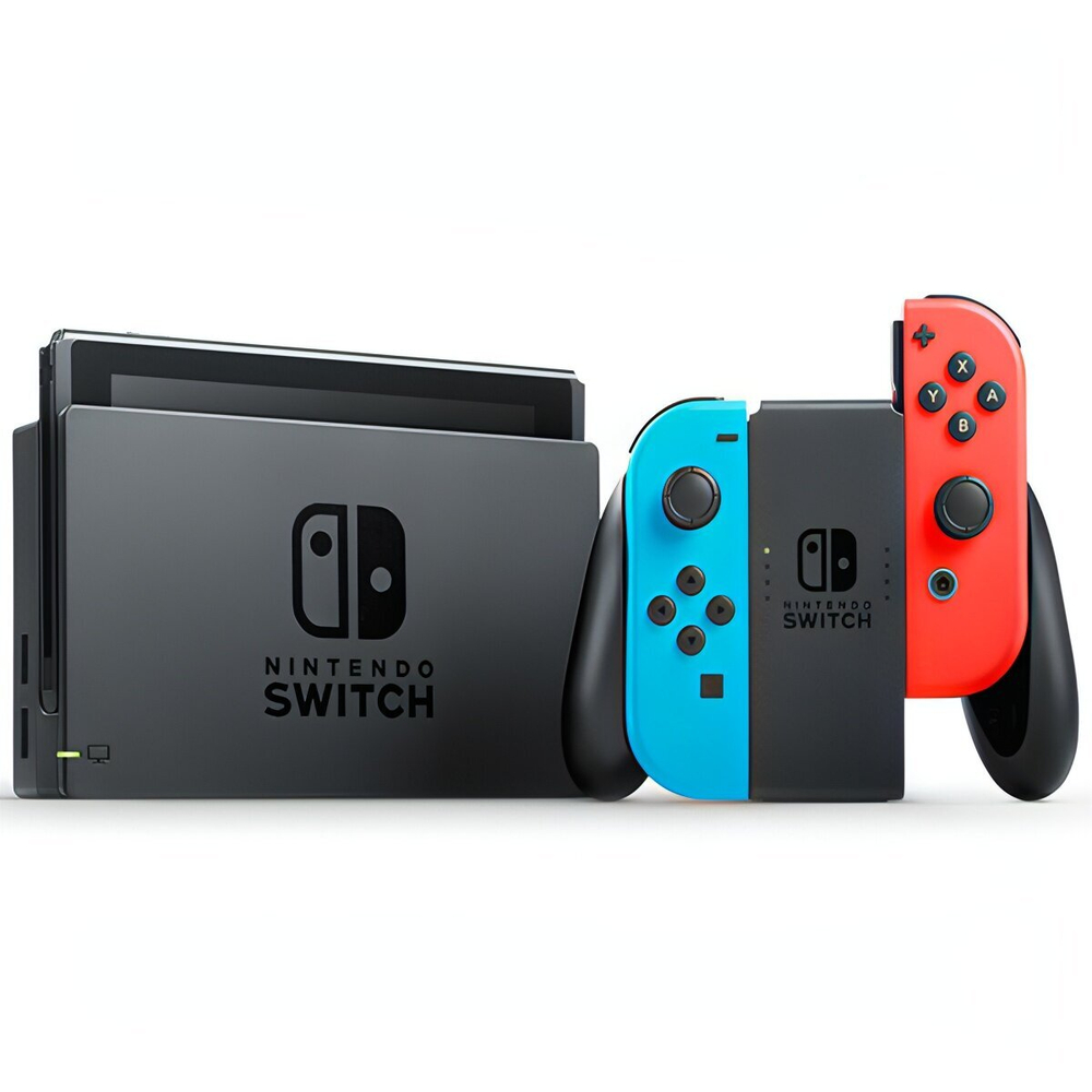 Игровая приставка Nintendo Switch OLED 64 ГБ, без игр, неоновый синий/неоновый красный