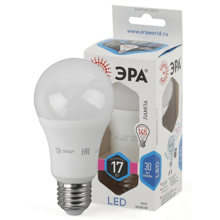 Лампочка светодиодная ЭРА STD LED A60-17W-840-E27 E27 / Е27 17Вт груша нейтральный белый свет