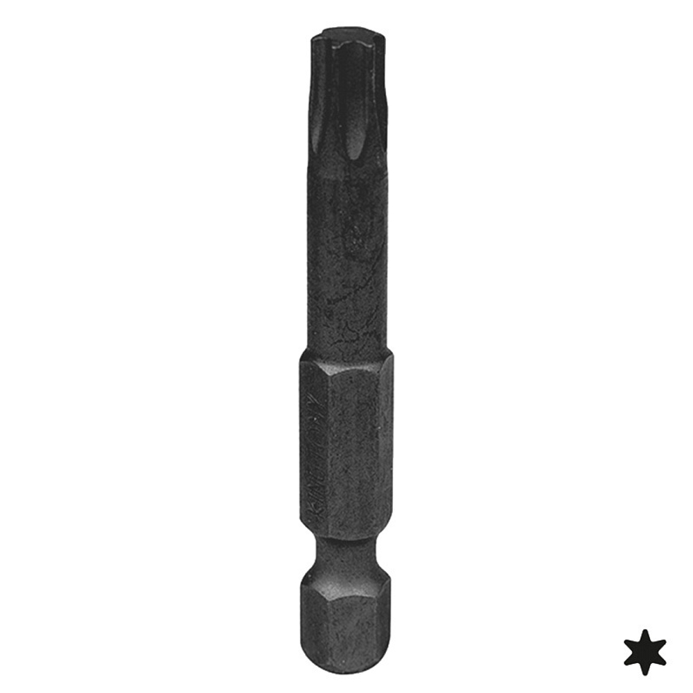 KING TONY (715030T) Вставка (бита) торцевая 1/4", L = 50 мм, TORX, T30, для шуруповерта