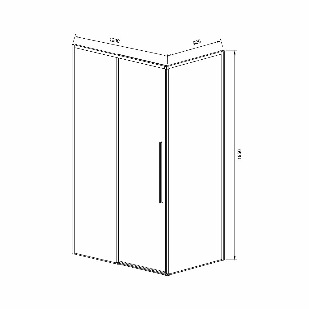 Душевой уголок Vincea Slim-N VSR-4SN9012CLG 120x90 стекло прозрачное/профиль золото брашированное