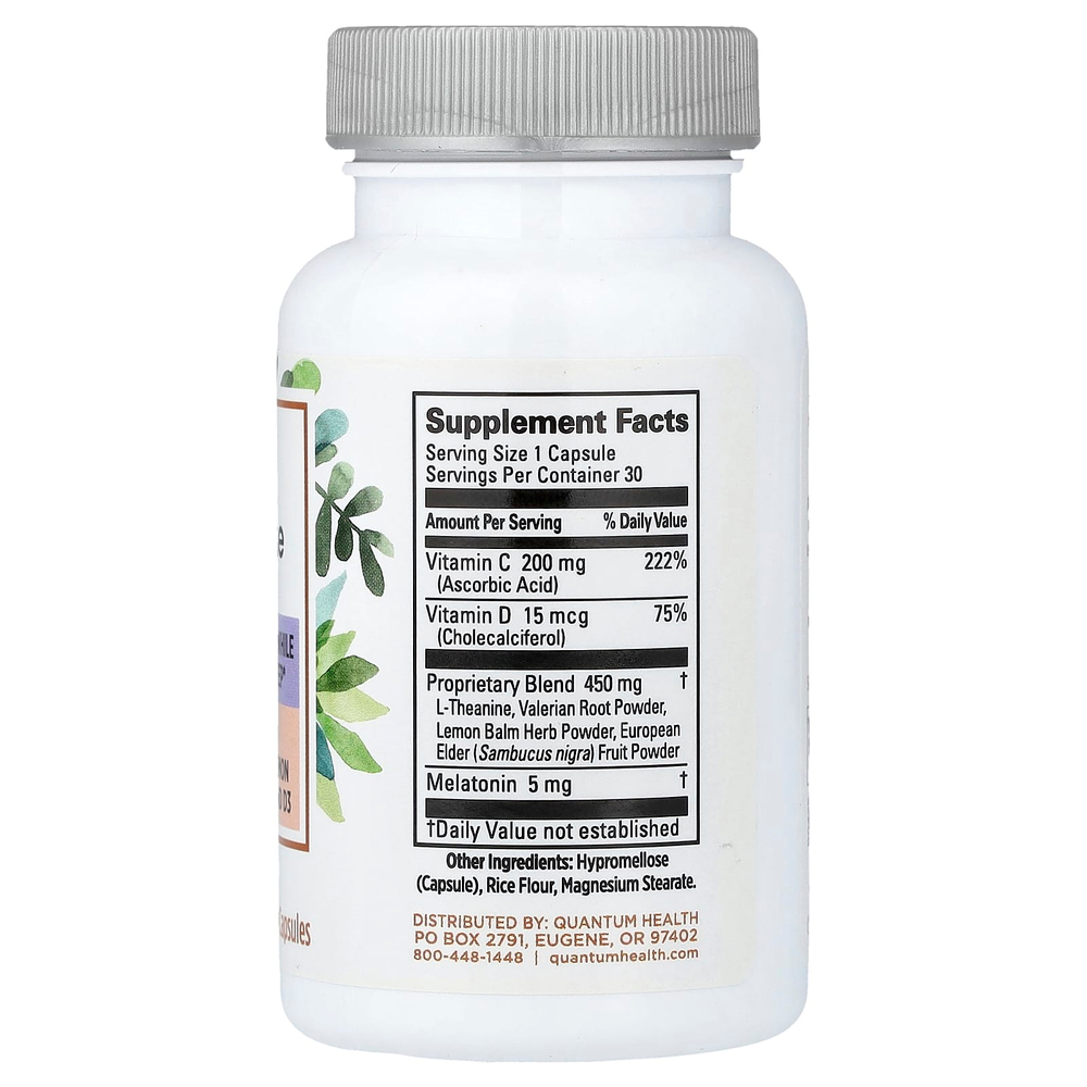 Quantum Health, Sleep + Immune, мелатонин, 30 капсул