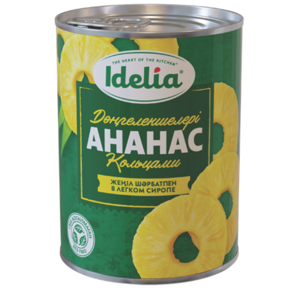 Ананас Idelia в сиропе кольца 300 гр