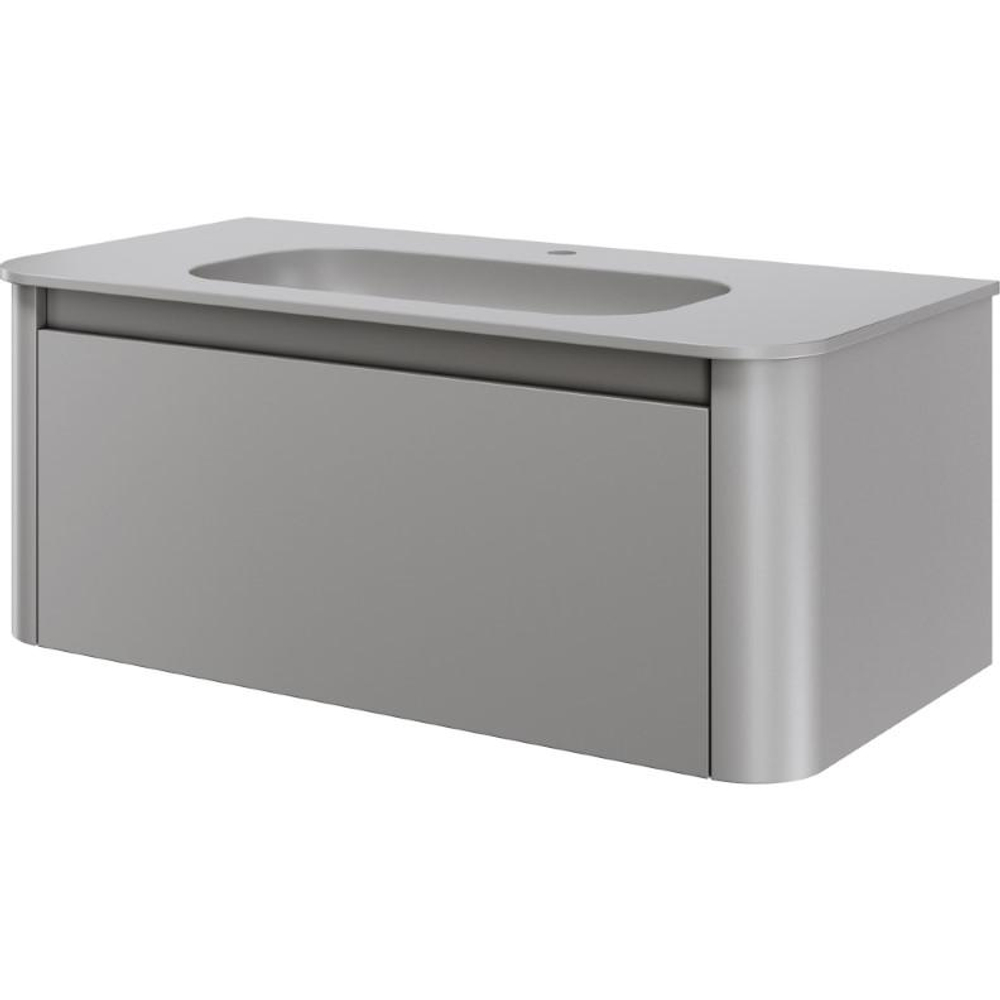 Тумба c раковиной VOI 786-100-L+782-100-L 100 см, на 1 отверстие, LUNA