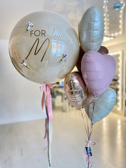 Воздушные шары для мамы/день матери песок/пыльная роза/шоколад №256