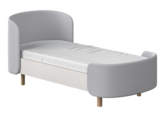 Кровать подростковая Kidi Soft, 80х180 см, серая