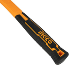 Киянка резиновая черная 220 гр с фиберглассовой рукояткой INGCO