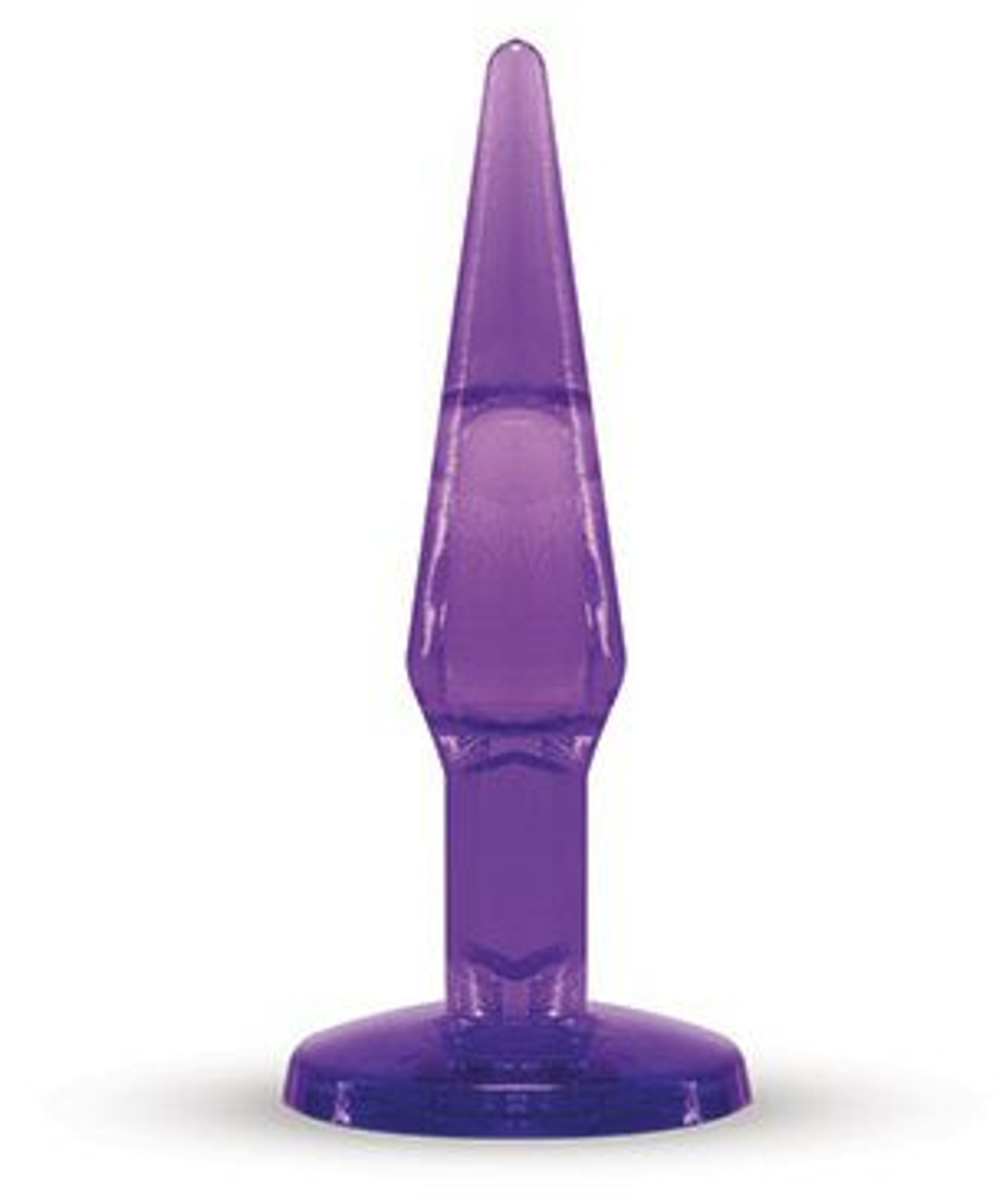 Фиолетовый анальный плаг среднего размера JAMMY JELLY ANAL MEDIUM PLUG VIOLET - 14 см. (Цвет: фиолетовый)