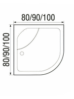 Душевая кабина RIVER  NARA LIGHT Б/К 90/44 MT 90х90 см,  матовое стекло, поддон высокий