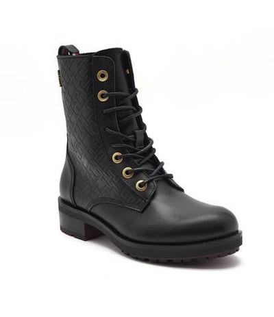 Кожаные ботильоны Tommy Hilfiger - черный(FW0FW06817)