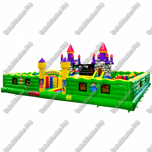 Большой надувной батут "Средневековье" 12*12*5 м