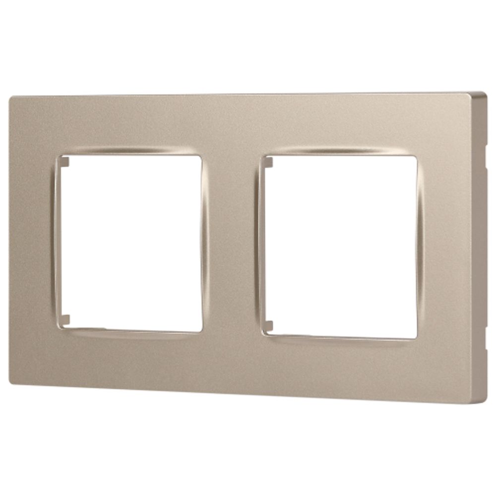 Рамка для розеток и выключателей ЭРА Серия 12 12-5202-04 на 2 поста, Классик, шампань