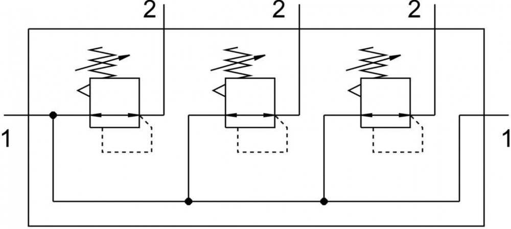 LRB-1/2-D-O-K3-MIDI Коллектор регуляторов давления