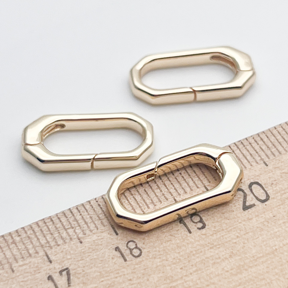 Замок-кольцо, цвет золото, размер 20*10 мм, цена за 1 шт