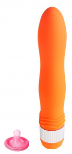 Вибратор большой желтый водонепроницаемый Funny Five (17,5 см , желтый) (Цвет: оранжевый)