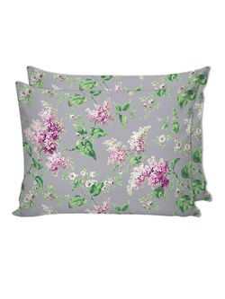 Постельное белье Сказка "Сирень/Аромат сирени" евро Наволочка 50х70 см 2 шт Простынь на резинке 180х200 см Пододеяльник 200х215 см, перкаль