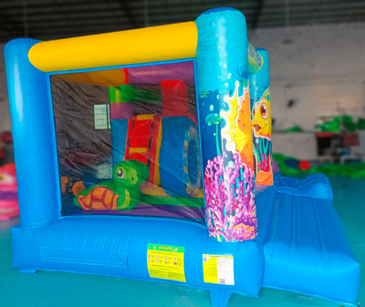 Коммерческий надувной батут «Подводный мир » 4*3,5*2,5 м