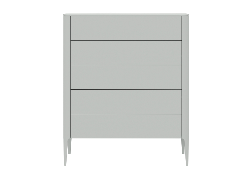 Комод Type 5 ящиков ширина 100 см (светло-серый)
