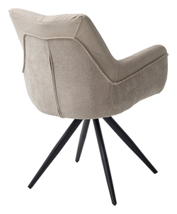 Стул МАРК 360 град., цвет B-03/LOTOS-03 бежевый, велюр / черный каркас М-City