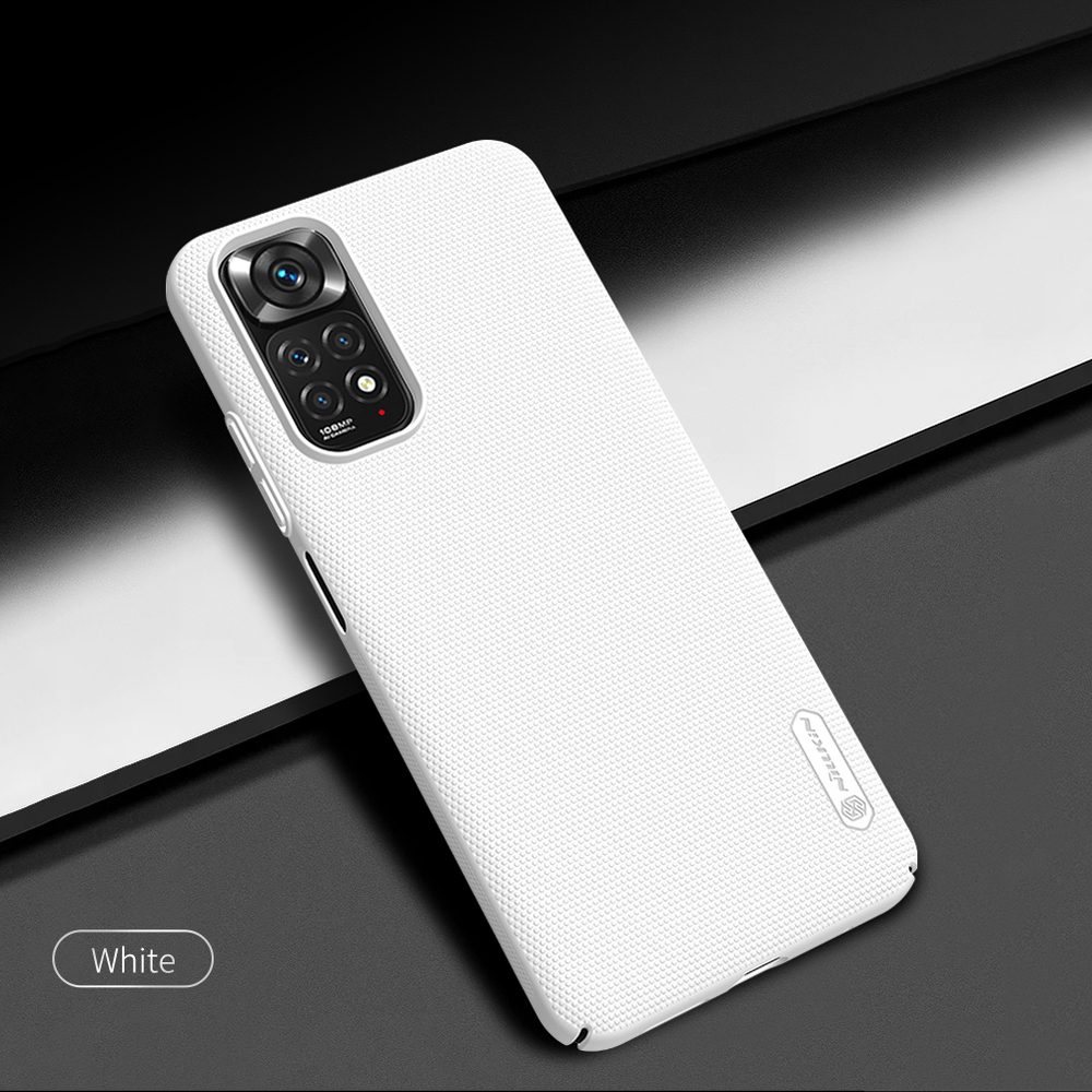 Тонкий чехол от Nillkin для Xiaomi Redmi Note 11S, белый цвет, серия Super Frosted Shield