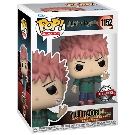 Фигурка Funko POP! Animation Jujutsu Kaisen Yuji Itadori with Sukuna Mouth (Exc) (1152) 64979 / Фигурка Фанко ПОП! по мотивам аниме "Магическая битва", Итадори Юдзи