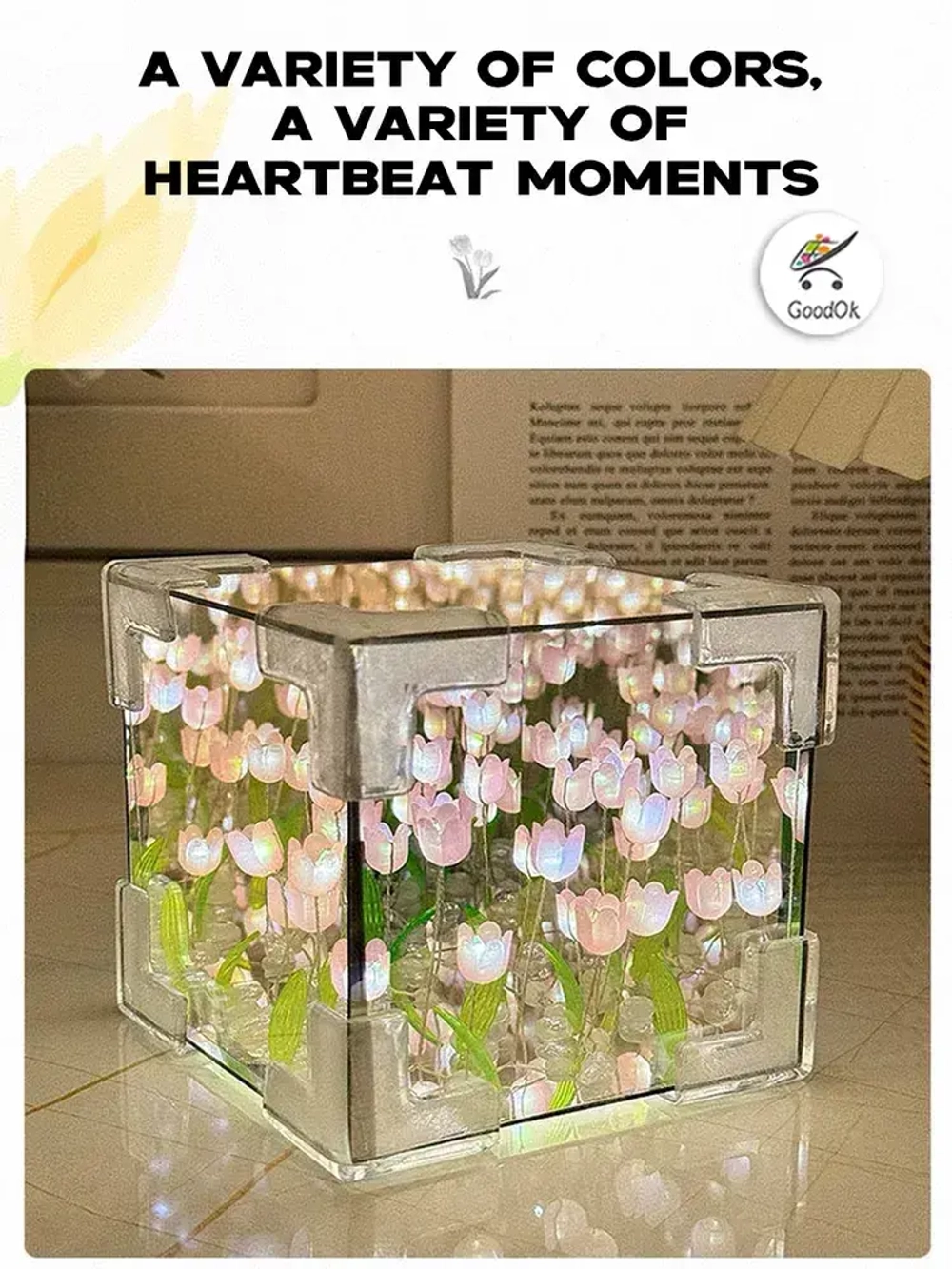 Ночник с тюльпанами собери сам, подарок на день матери