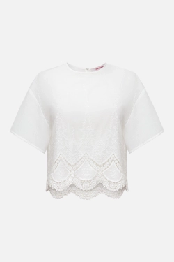 Блуза с коротким рукавом из шитья