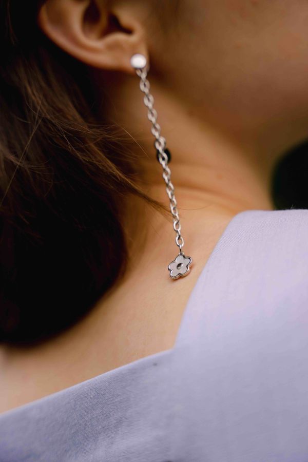 Моносерьга Twins Flower Chain - фото 2