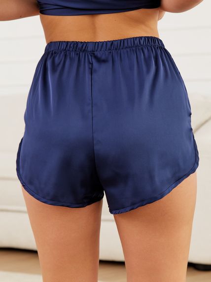 Пижама женская шелковая НИКА синий