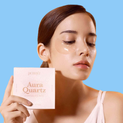 Petitfee Aura Quartz Hydrogel Eye Mask 40ea /60 - Охлаждающие патчи от морщин и отеков 40шт