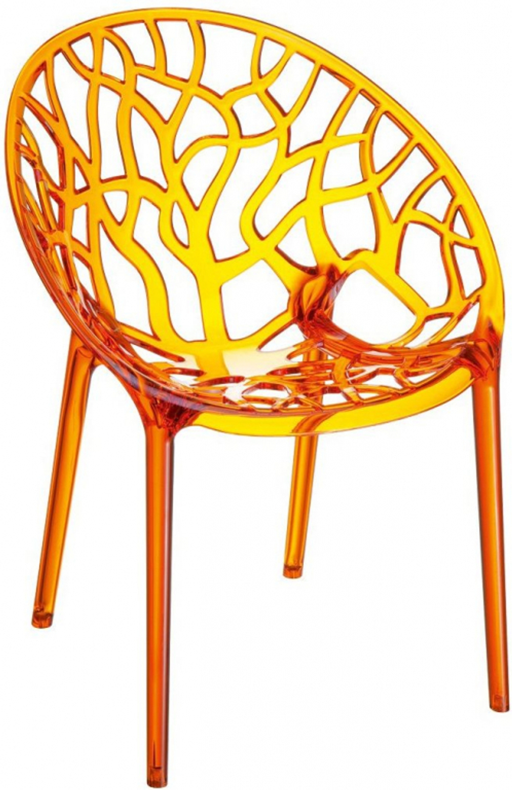 Кресло прозрачное Siesta Contract Crystal, оранжевый