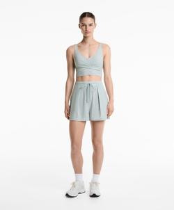 Oysho Топ-майка Light Touch с перекрестными деталями, светло-бирюзовый