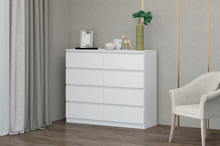 МС "Хилтон". Комод №3 1200 (8 ящ.) Белый_Текстурный