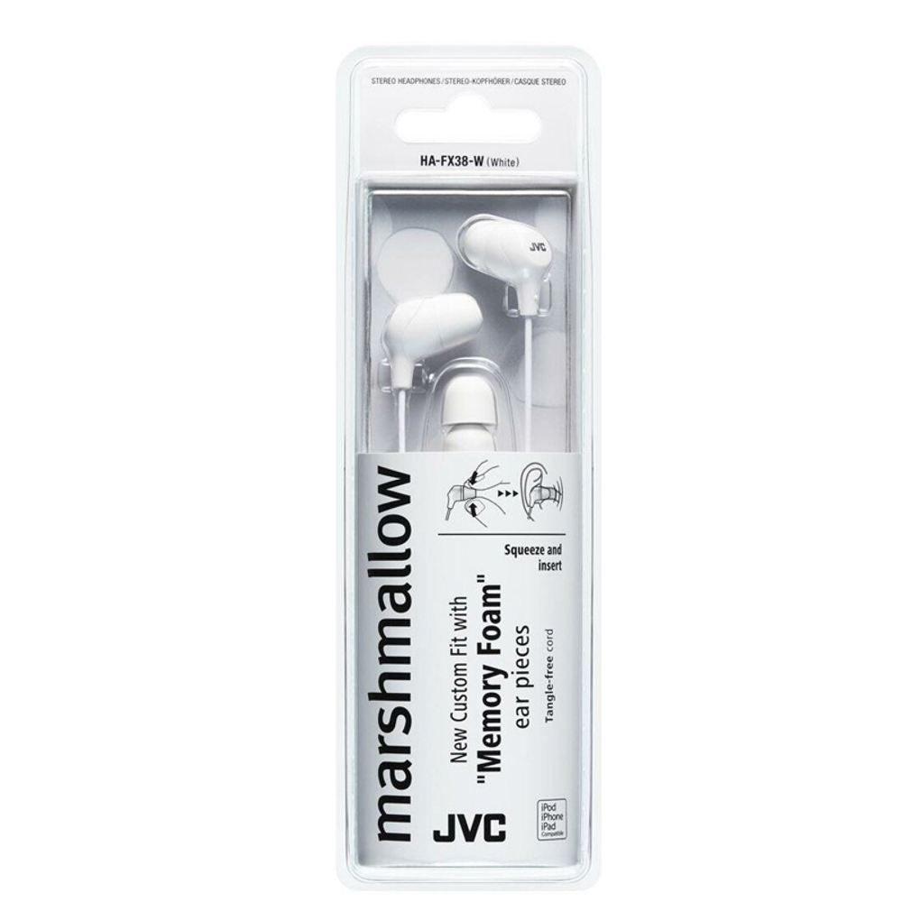 Наушники проводные JVC HA-FX38T, белый