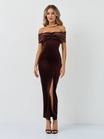 Платье со сборкой на груди