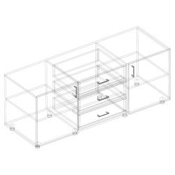 Тумба ТВ МС "Сандра"(Белый лофт)